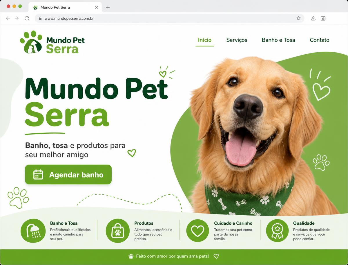 Site para pet shop